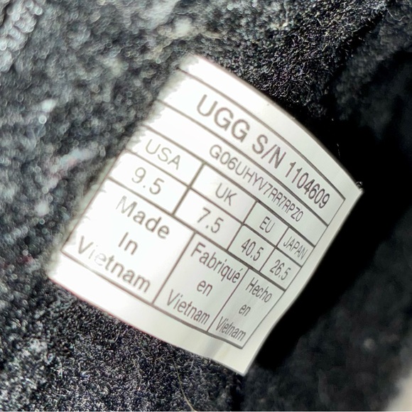 Ugg Classic Femme Ankle Wedge Booties 9.5 Black Suede - Picture 7 of 7